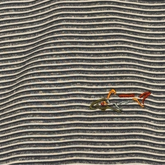 Greg Norman Collection Blue and Gray Polo Shirt with Subtle Stripes - Picture 6 of 6